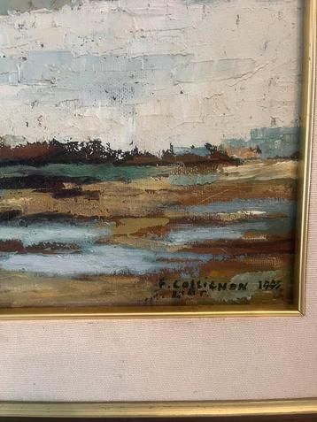 Tableau Belge aquarelle signé de F Collignon beschikbaar voor biedingen