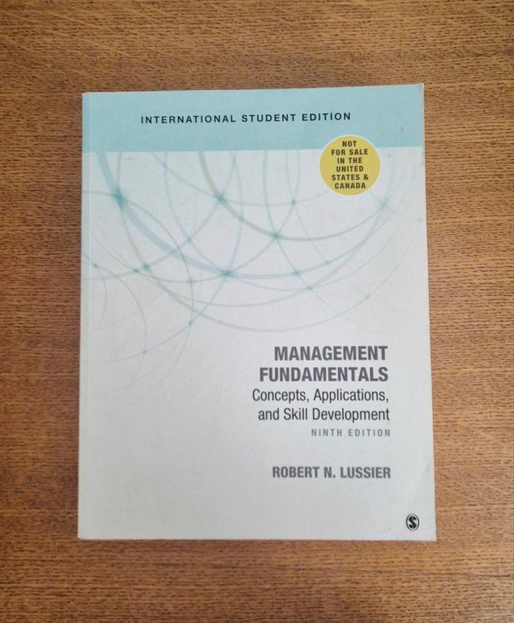 Management Fundamentals, Boeken, Economie, Management en Marketing, Zo goed als nieuw, Management, Ophalen of Verzenden