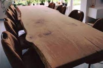 Table en tronc de séquoia, chêne, orme, sippo 5,2 m