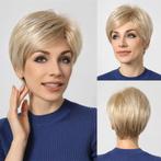 Pruik kort haar in laagjes goudblond mix, Handtassen en Accessoires, Uiterlijk | Haarverzorging, Verzenden, Nieuw, Pruik of Haarverlenging