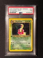 Meganium holo 1st editie neo genesis psa 7, Ophalen of Verzenden, Losse kaart, Zo goed als nieuw