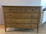 Jolie commode en plaqué chêne naturel 4 tiroirs valeur 250€, Ophalen, Zo goed als nieuw, Eikenhout
