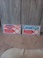 2 oude reclameborden Gordon en Gancia 3fr stempel, Verzamelen, Ophalen of Verzenden