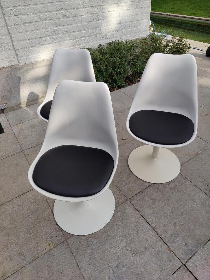 six sièges, Maison & Meubles, Chaises, Comme neuf, Cinq, Six Chaises ou plus, Autres matériaux, Blanc, Enlèvement