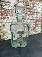 Glazen fles met kraantje - karaf - wijn, Ophalen of Verzenden