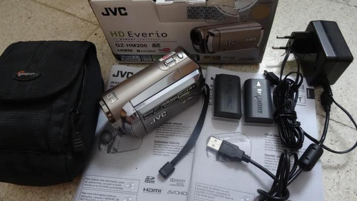 JVC HM200 camcorder FullHD dualSD HDMI 20x Optic Zoom Camera, Audio, Tv en Foto, Videocamera's Digitaal, Zo goed als nieuw, Camera