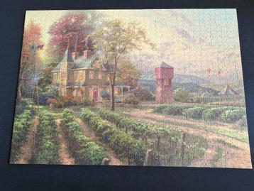 puzzel Schmidt Thomas Kinkade Abundant Harvest Napa Valley, Enlèvement ou Envoi, 500 à 1500 pièces, Puzzle