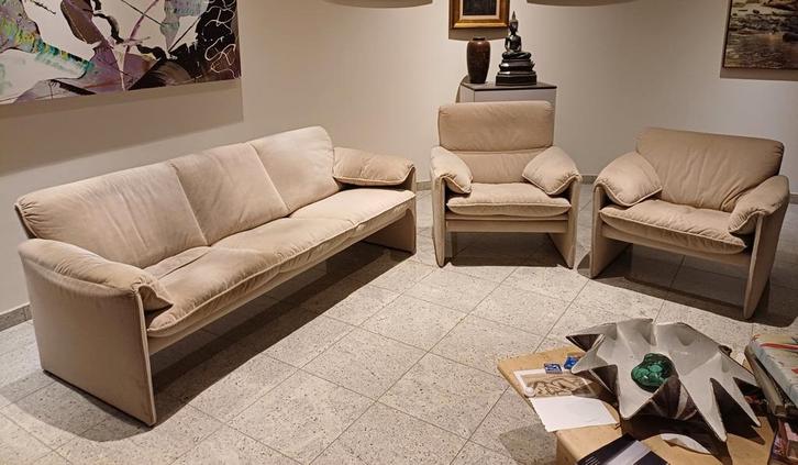 leolux zetels salon, 3zits , 1zit lage rug, 1zit hoge rug, Huis en Inrichting, Zetels | Complete zithoeken, Gebruikt, Stof, Ophalen