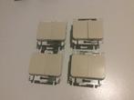 Niko Pr20 cream 4 dubbel wisselschakelaars, Doe-het-zelf en Bouw, Elektriciteit en Kabels, Ophalen of Verzenden, Gebruikt, Stopcontact