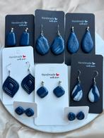 Oorbellen (zelfgemaakt), Hangers, Blauw, Nieuw, Ophalen of Verzenden