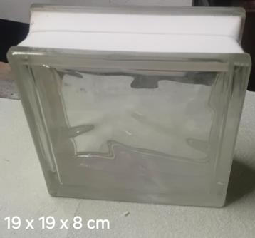 9 briques de verre de construction 19 x 19 x8cm 9blocs NEUFS, Enlèvement, Neuf, Briques