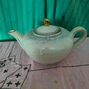 Vintage Beige/blauwe theepot (West-Germany) beschikbaar voor biedingen