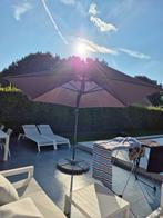 Parasol + stenen, Tuin en Terras, Ophalen, Gebruikt