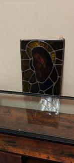 Glas in lood moeder Maria 37x28cm loodglas, Antiek en Kunst, Ophalen