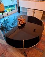 Table basse à roulettes., Enlèvement, Comme neuf, Verre