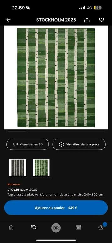 IKEA STOCKHOLM 2025 tapijt 240x300cm - NIEUW beschikbaar voor biedingen