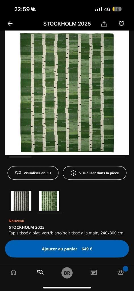 IKEA STOCKHOLM 2025 tapijt 240x300cm - NIEUW, Antiek en Kunst, Antiek | Tapijten, Tafelkleden en Textiel, Ophalen of Verzenden