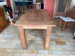 Teakhouten tafel van 160 cm lang en 70 breed., Huis en Inrichting, Tafels | Eettafels, Ophalen, Gebruikt