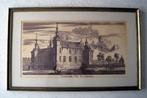Kasteel van Schoten - antieke ets in lijst (945 x 590 mm²), Antiek en Kunst, Ophalen