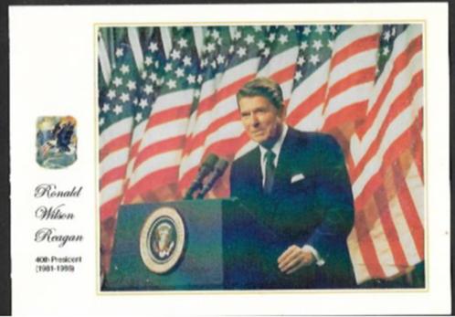 Bidprentje Ronald Wilson Reagan - 40th President (1981-1986), Collections, Images pieuses & Faire-part, Image pieuse, Enlèvement ou Envoi