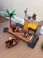 Playmobil ile fort pirate avec bateau canon tresor 5 pirates, Enlèvement ou Envoi, Utilisé