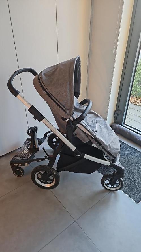 Thule Duo buggy, Kinderen en Baby's, Buggy's, Zo goed als nieuw, Overige merken, Duomodel, Regenhoes, Verstelbare rugleuning, Voetenzak