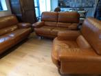 Lederen salon, Huis en Inrichting, Ophalen, Gebruikt, Leer, Klassiek