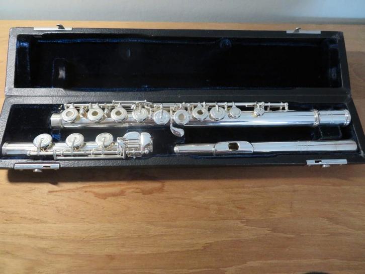 Dwarsfluit Sonaré SF 7000 met Powell kopstuk - vol zilver, Muziek en Instrumenten, Blaasinstrumenten | Dwarsfluiten en Piccolo's