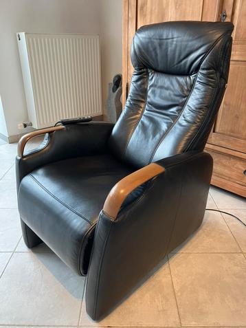Relax fauteuil zetel leder Hukla, Moins de 75 cm, Enlèvement, Utilisé, 50 à 75 cm