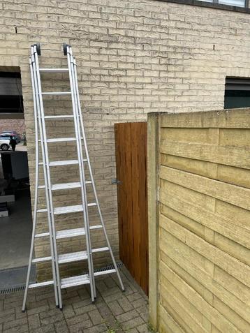 Ladder 3 delig DAS, Doe-het-zelf en Bouw, Ophalen, Zo goed als nieuw, Ladder, 4 meter of meer