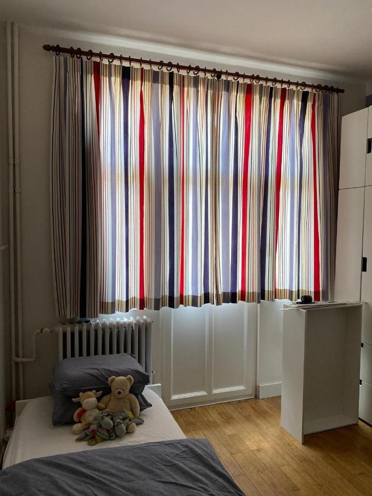 Tentures chambre enfant, Huis en Inrichting, Stoffering | Gordijnen en Lamellen, Gebruikt, 150 tot 200 cm, 150 tot 200 cm, Wit