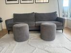 Zetel Set (bank + 2 poefjes) van Sofacompany, Ophalen, Zo goed als nieuw, Stof, Modern