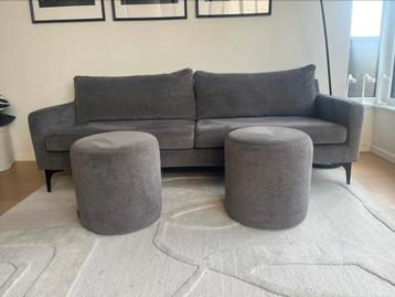 Zetel Set (bank + 2 poefjes) van Sofacompany beschikbaar voor biedingen