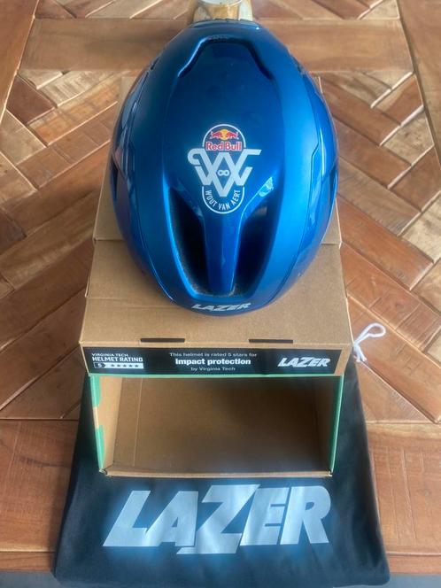 Lazer vento kineticore red bull Wout van aert, Fietsen en Brommers, Fietsaccessoires | Fietshelmen, Zo goed als nieuw, Heer of Dame