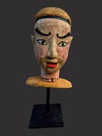 Ancienne tête de marionnette asiatique, bouche articulée, Enlèvement