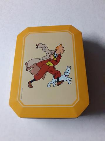 blikken doos Kuifje-Tintin-19 x 26 cm-perfecte staat-Delacre