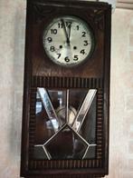 Antieke keukenklok, regulator met glas in lood, Antiquités & Art, Enlèvement