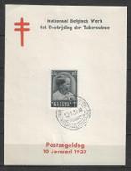 Belgique 1937 - OBP 446 - Combattre la tuberculose (ST), Envoi, Affranchi, Oblitéré, Maison royale