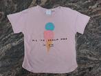 Mt 110 Roze T-shirt my ice cream mood is on, Meisje, Ophalen of Verzenden, Zo goed als nieuw, Zara