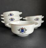 6 Sint Sebastiaan Schuttersgilde Brugge soepkommen porselein, Antiek en Kunst, Ophalen of Verzenden