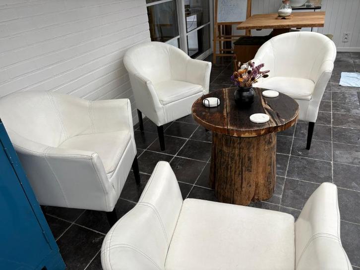 zithoek, Huis en Inrichting, Zetels | Complete zithoeken, Zo goed als nieuw, Hout, Leer, Ophalen