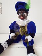 Authentieke etalage zwarte Piet pop - 45cm, blauw/groen, Verzenden