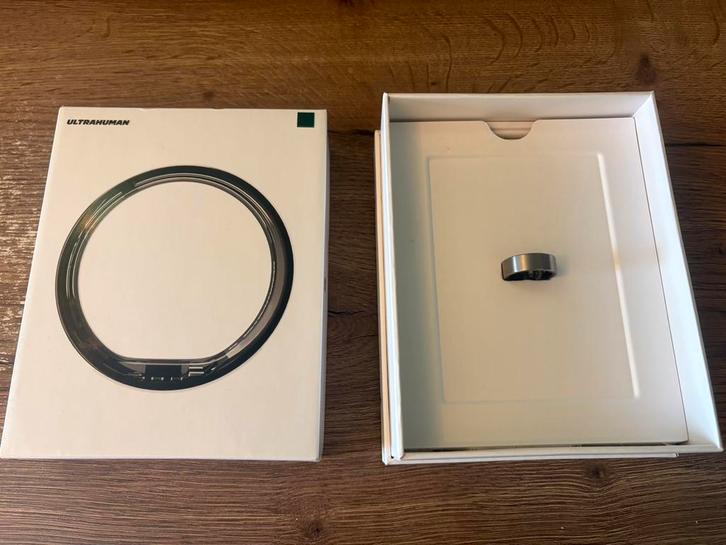 Ultrahuman Ring AIR, nieuw/ongedragen (Raw Titanium, size 9), Handtassen en Accessoires, Ringen, Nieuw, Grijs, Ophalen of Verzenden