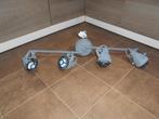 Plafondlamp met 4 LED spots - Grijs metaal, Huis en Inrichting, Lampen | Spots, Ophalen of Verzenden, Zo goed als nieuw, Metaal of Aluminium