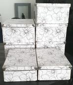 Lot 7 boîtes de rangement en carton épais/solide, Doe-het-zelf en Bouw, Kratten en Dozen, Ophalen, Doos, Minder dan 35 cm, Minder dan 50 cm