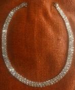 Diamanten  halsketting  te  koop, Handtassen en Accessoires, Ophalen of Verzenden, Wit, Goud