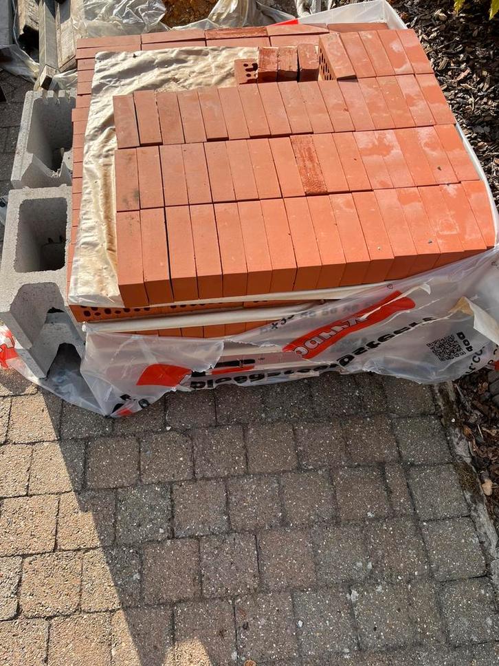 500 Rode metselstenen, Doe-het-zelf en Bouw, Metselstenen, Zo goed als nieuw, Ophalen