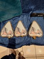 3 appliques murales., Enlèvement, Utilisé, Verre