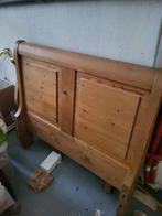 antiek bed, Ophalen, 90 cm, Eenpersoons, Bruin