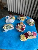 Prachtige Vintage Engelse porseleinen bloemenbeeldjes, Antiek en Kunst, Ophalen of Verzenden